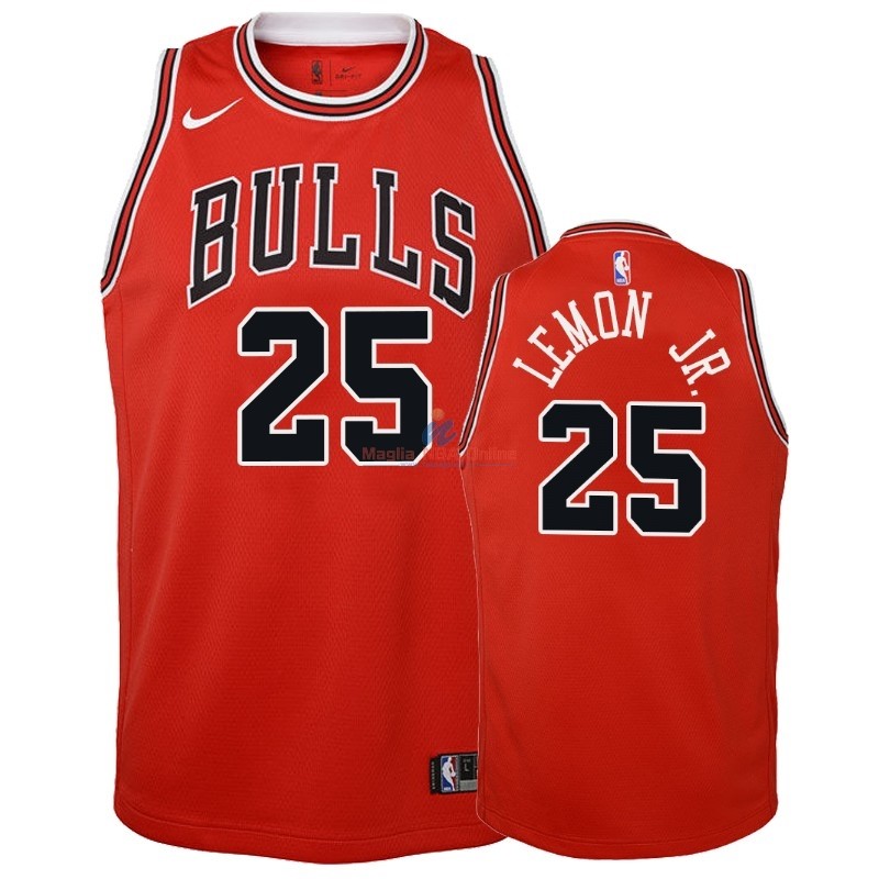 Acquista Maglia NBA Bambino Chicago Bulls #25 Walt Lemon Jr. Rosso Icon 2018-19