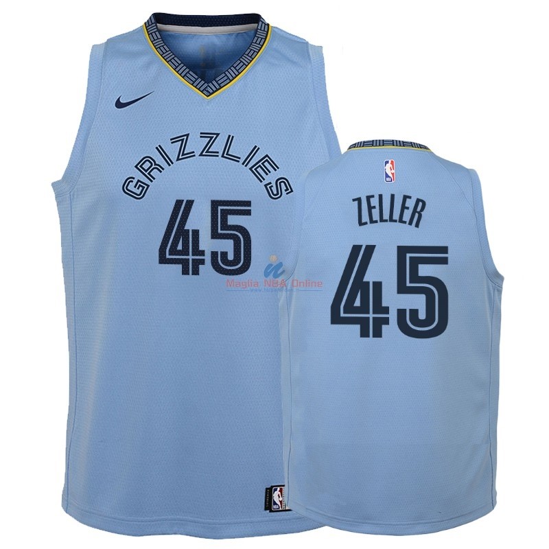 Acquista Maglia NBA Bambino Memphis Grizzlies #45 Tyler Zeller Blu Statement