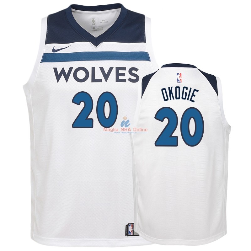 Acquista Maglia NBA Bambino Minnesota Timberwolves #20 Josh Okogie Bianco Association