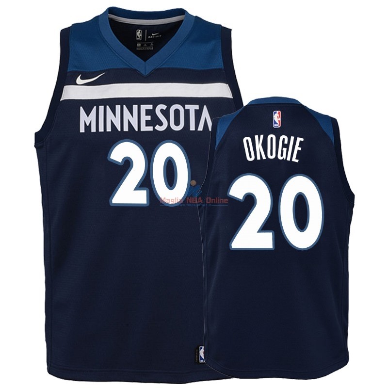 Acquista Maglia NBA Bambino Minnesota Timberwolves #20 Josh Okogie Nero Icon