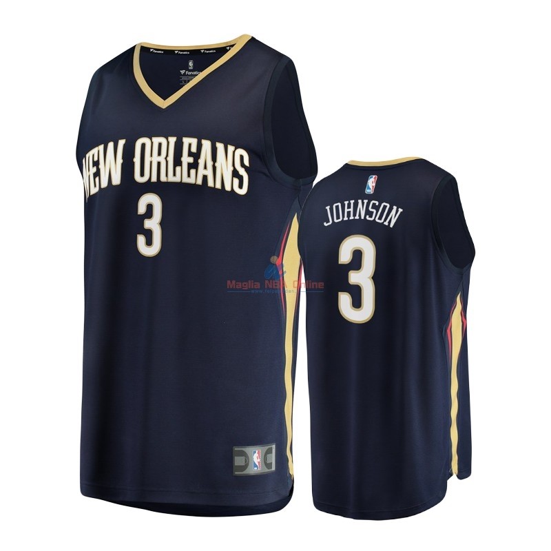 Acquista Maglia NBA Bambino New Orleans Pelicans #3 Stanley Johnson Nero Icon