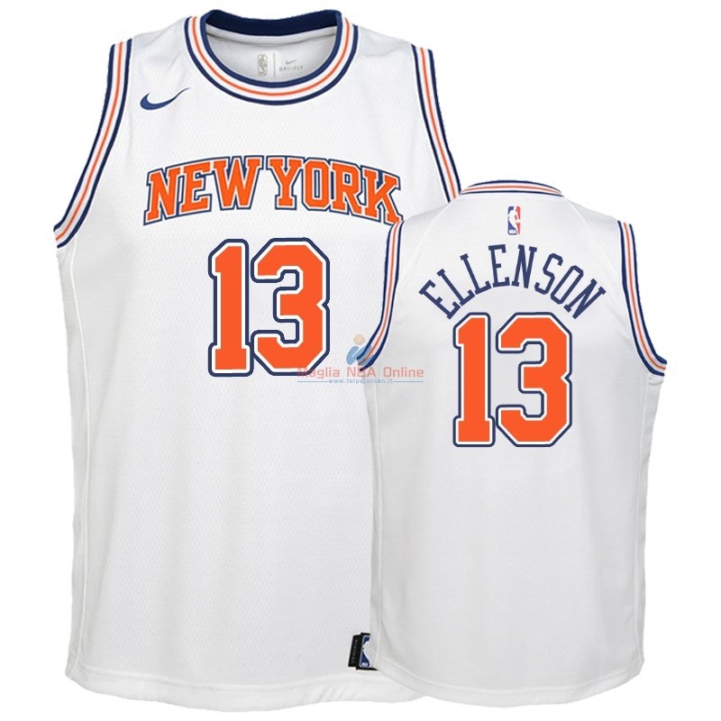 Acquista Maglia NBA Bambino New York Knicks #13 Henry Ellenson Bianco Statement