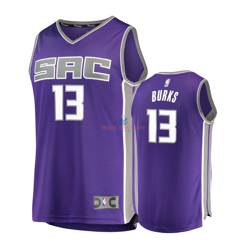 Acquista Maglia NBA Bambino Sacramento Kings #13 Alec Burks Porpora Icon