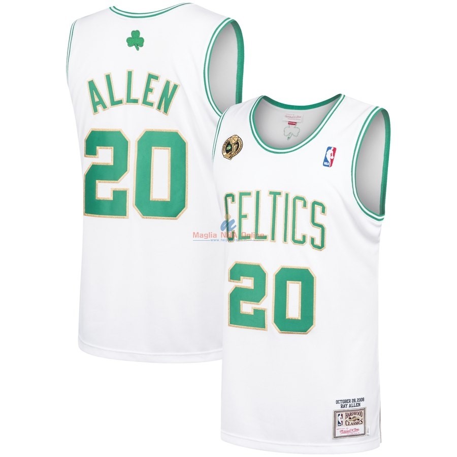 Acquista Maglia NBA Boston Celtics #20 Ray Allen Verde Hardwood Classics 2008-09
