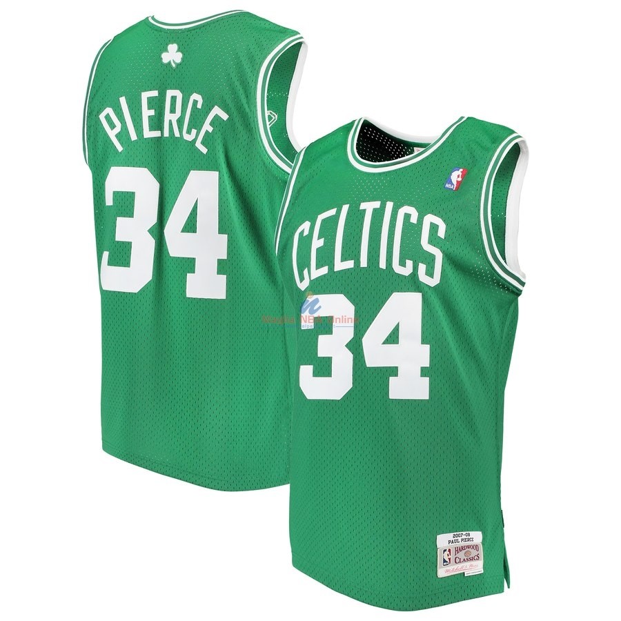 Acquista Maglia NBA Boston Celtics #34 Paul Pierce Verde Hardwood Classics 2007-08