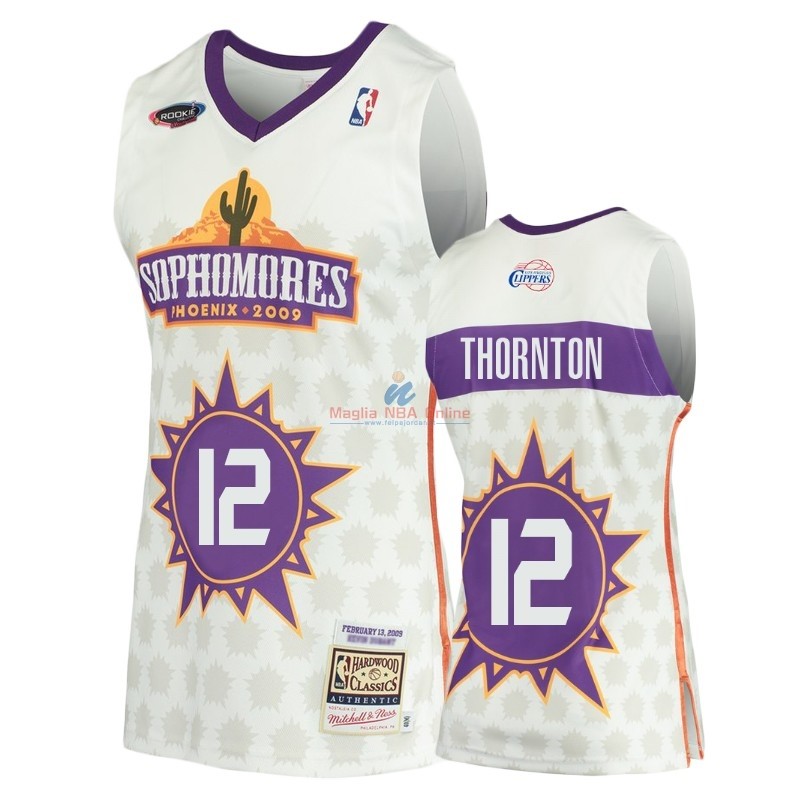 Acquista Maglia NBA Los Angeles Clippers #12 Al Thornton Bianco Hardwood Classics 2009