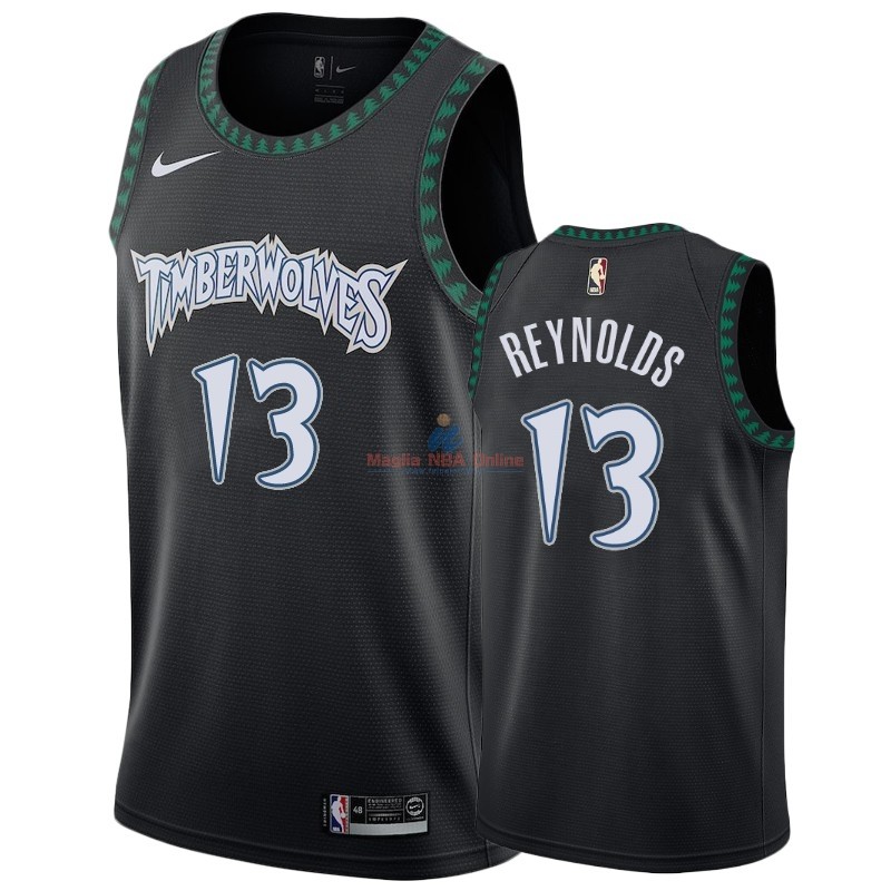 Acquista Maglia NBA Minnesota Timberwolves #13 Cameron Reynolds Nero Hardwood Classic