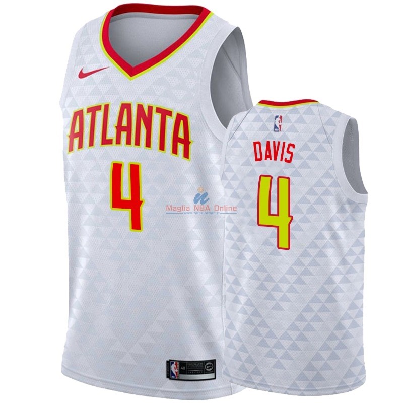Acquista Maglia NBA Nike Atlanta Hawks #4 Deyonta Davis Bianco Associatio 2018-19