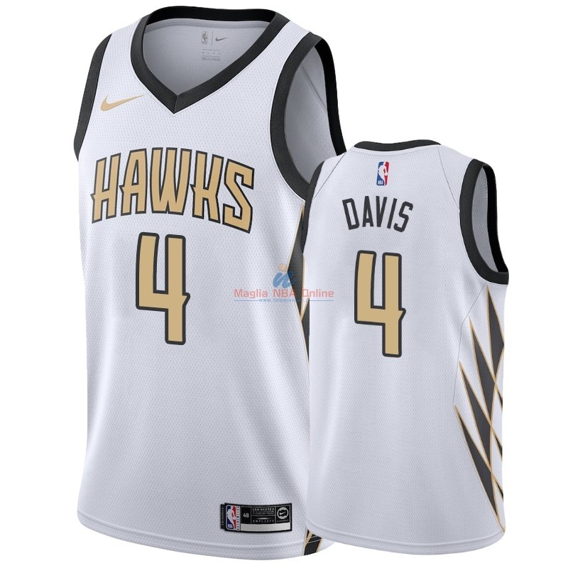 Acquista Maglia NBA Nike Atlanta Hawks #4 Deyonta Davis Bianco Città 2018-19