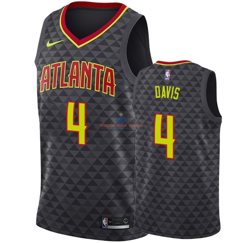 Acquista Maglia NBA Nike Atlanta Hawks #4 Deyonta Davis Nero Icon 2018-19