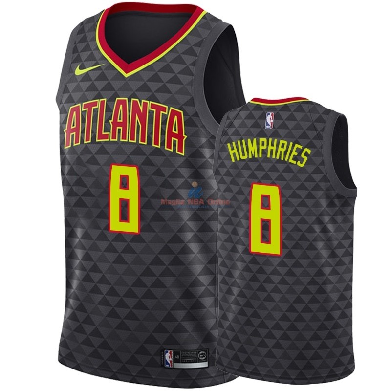 Acquista Maglia NBA Nike Atlanta Hawks #8 Isaac Humphries Nero Icon 2018-19