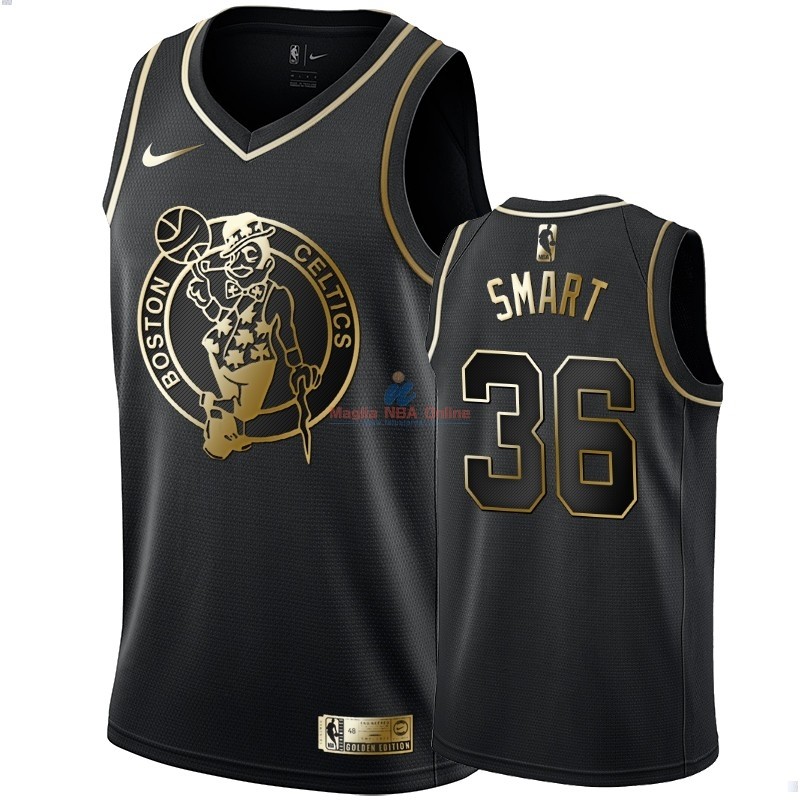 Acquista Maglia NBA Nike Boston Celtics #36 Marcus Smart Oro Edition