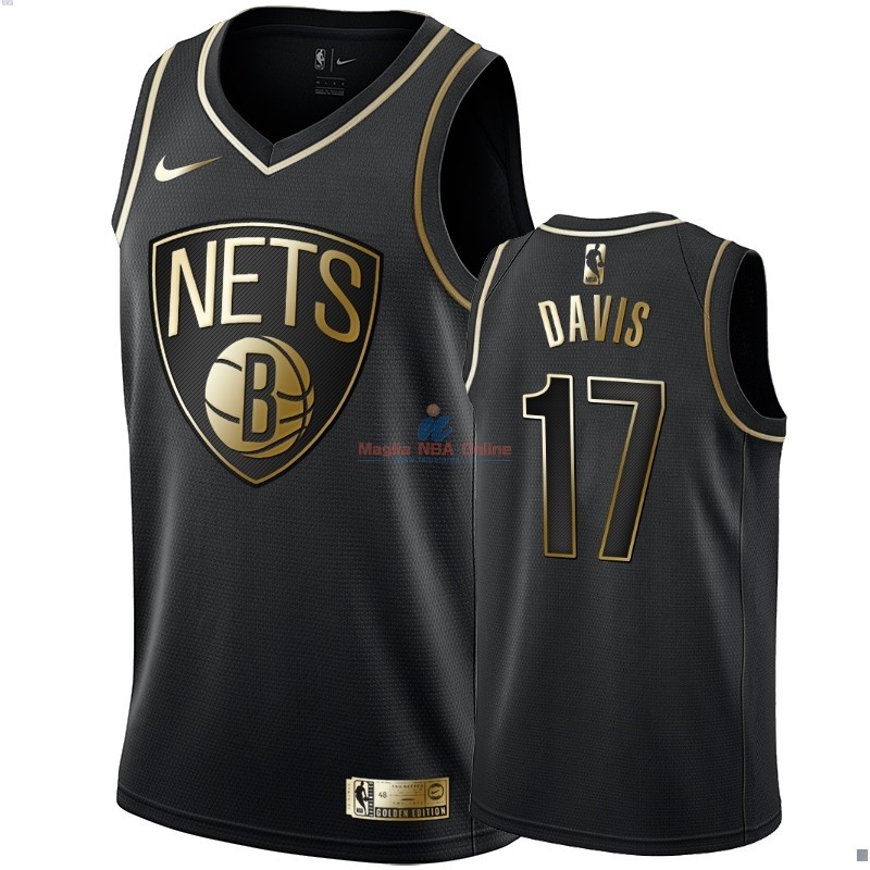 Acquista Maglia NBA Nike Brooklyn Nets #17 Ed Davis Oro Edition