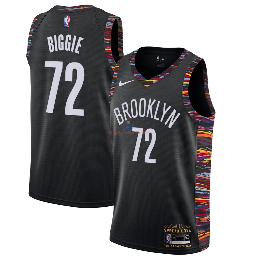Acquista Maglia NBA Nike Brooklyn Nets #72 Biggie Nero Edition