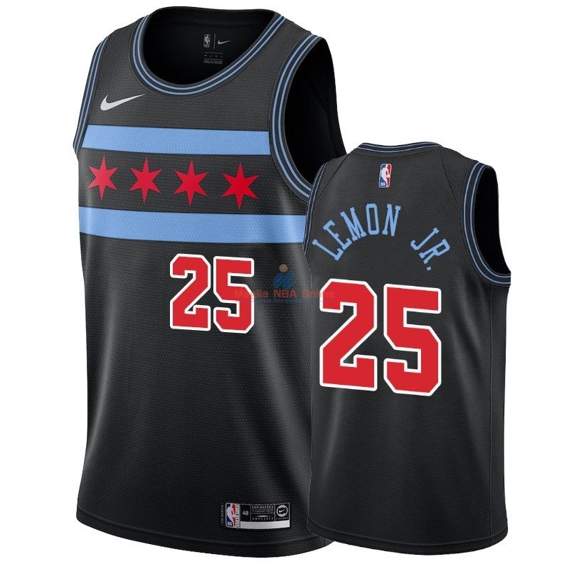 Acquista Maglia NBA Nike Chicago Bulls #25 Walt Lemon Jr. Nero Città 2018-19