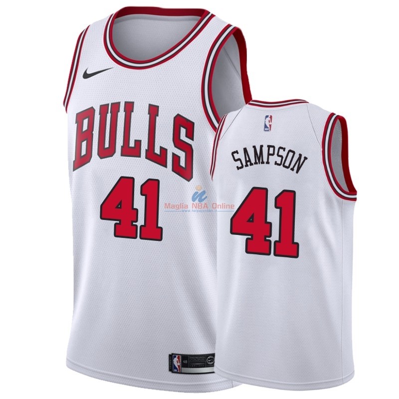 Acquista Maglia NBA Nike Chicago Bulls #41 Jakarr Sampson Bianco Association 2018-19