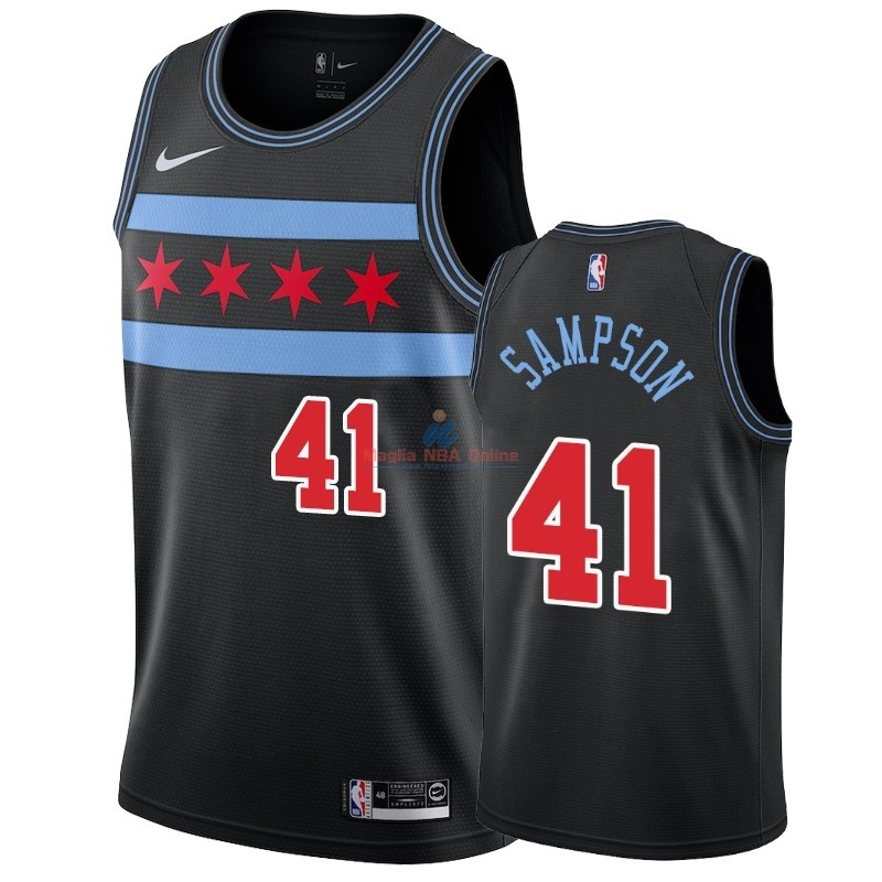 Acquista Maglia NBA Nike Chicago Bulls #41 Jakarr Sampson Nero Città 2018-19