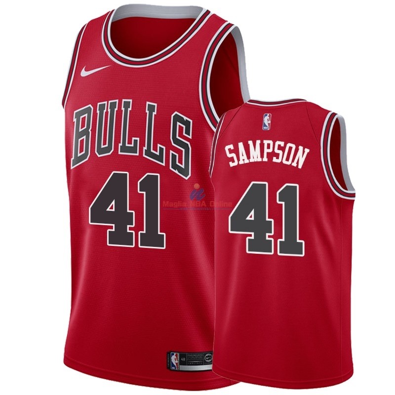 Acquista Maglia NBA Nike Chicago Bulls #41 Jakarr Sampson Rosso Icon 2018-19