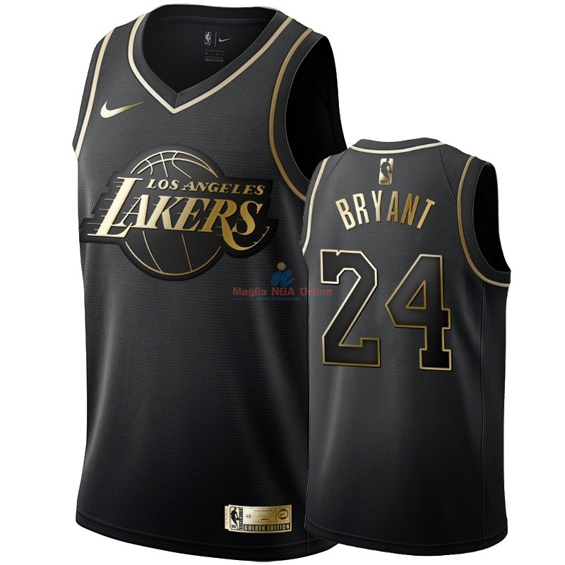Acquista Maglia NBA Nike Los Angeles Lakers #24 Kobe Bryant Oro Edition