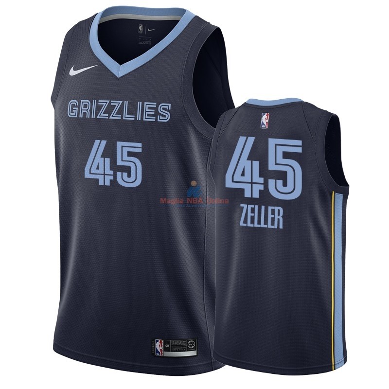 Acquista Maglia NBA Nike Memphis Grizzlie #45 Tyler Zeller Blu Icon 2018-19