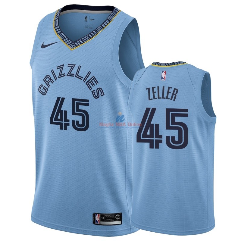 Acquista Maglia NBA Nike Memphis Grizzlie #45 Tyler Zeller Blu Statement 2018-19