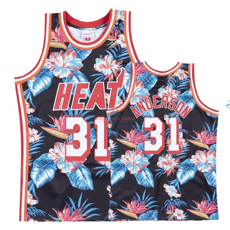 Acquista Maglia NBA Nike Miami Heat #31 Ryan Anderson Rosso floreale