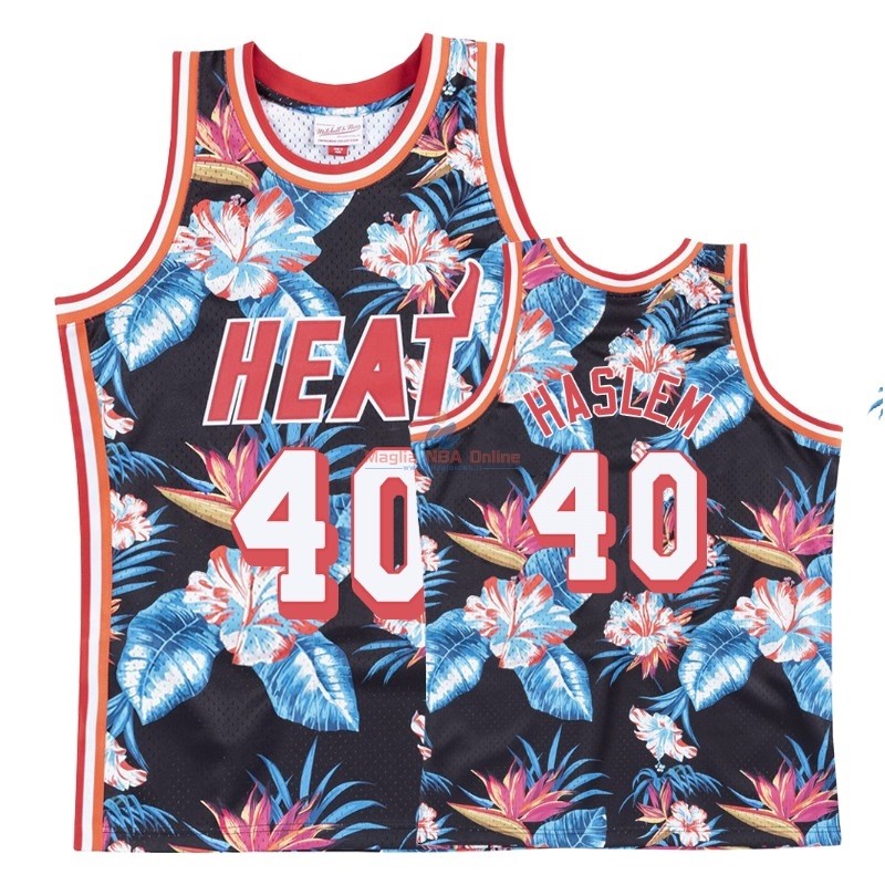 Acquista Maglia NBA Nike Miami Heat #40 Udonis Haslem Rosso floreale