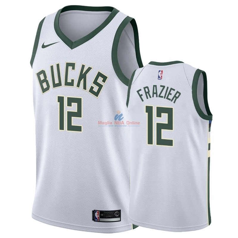 Acquista Maglia NBA Nike Milwaukee Bucks #12 Tim Frazier Bianco Association 2018-19