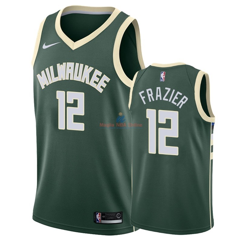 Acquista Maglia NBA Nike Milwaukee Bucks #12 Tim Frazier Verde Icon 2018-19