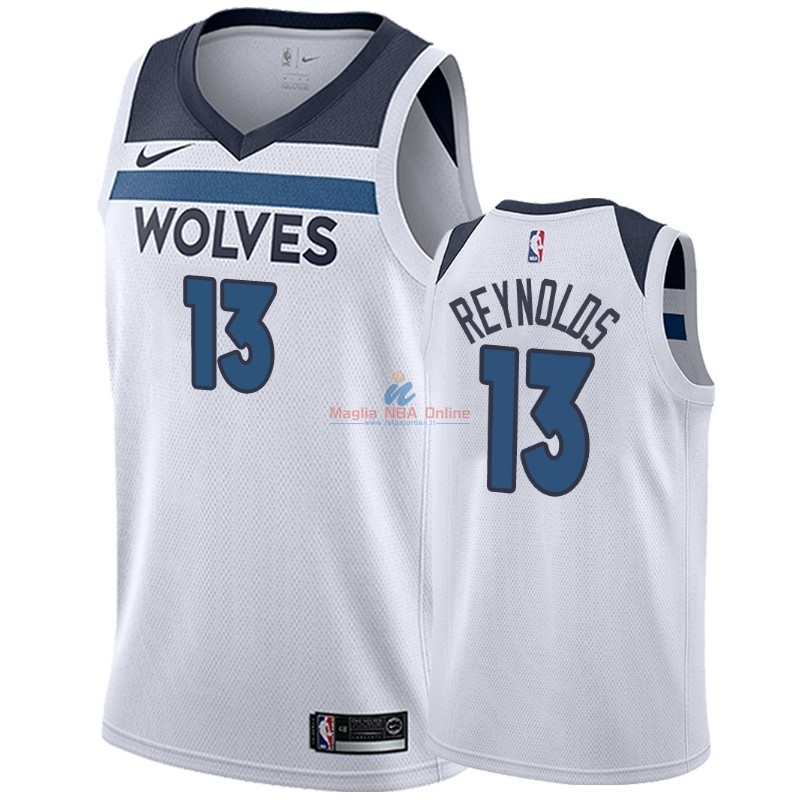 Acquista Maglia NBA Nike Minnesota Timberwolves #13 Cameron Reynolds Bianco Association