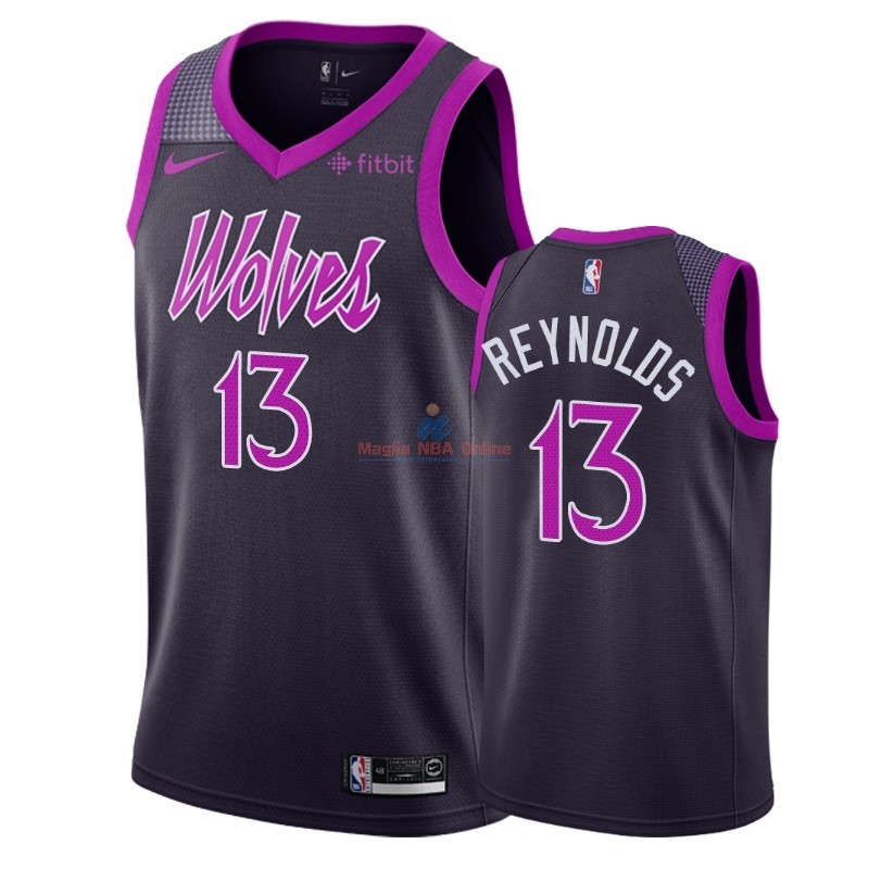 Acquista Maglia NBA Nike Minnesota Timberwolves #13 Cameron Reynolds Porpora Città