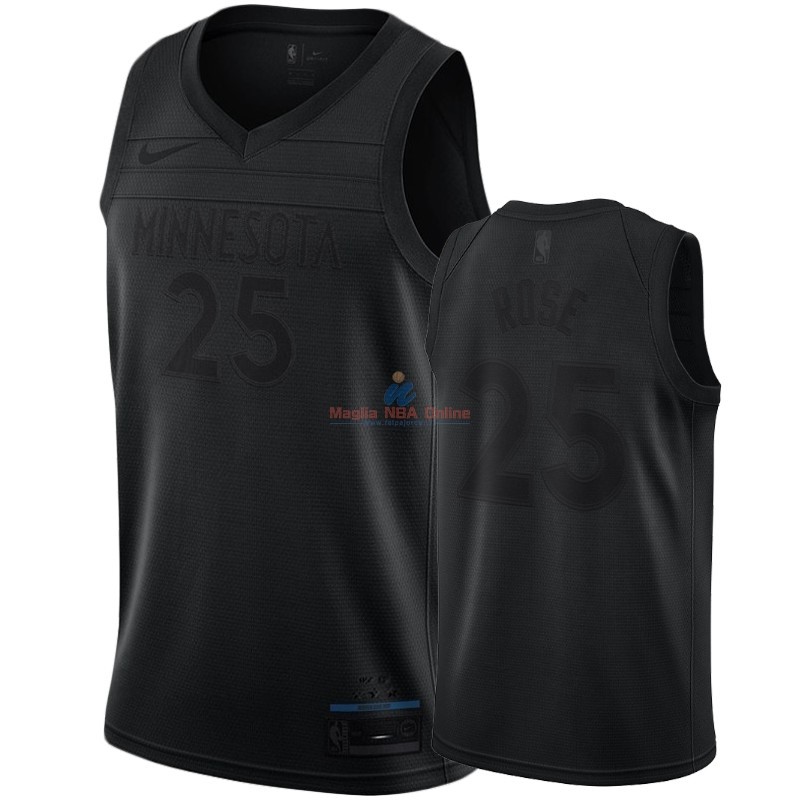 Acquista Maglia NBA Nike Minnesota Timberwolves #25 Derrick Rose Nero MVP