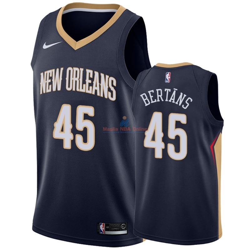 Acquista Maglia NBA Nike New Orleans Pelicans #45 Dairis Bertans Nero Icon 2018-19