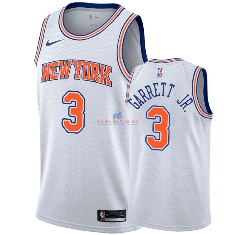 Acquista Maglia NBA Nike New York Knicks #3 Billy Garrett Jr. Bianco Statement 2018-19