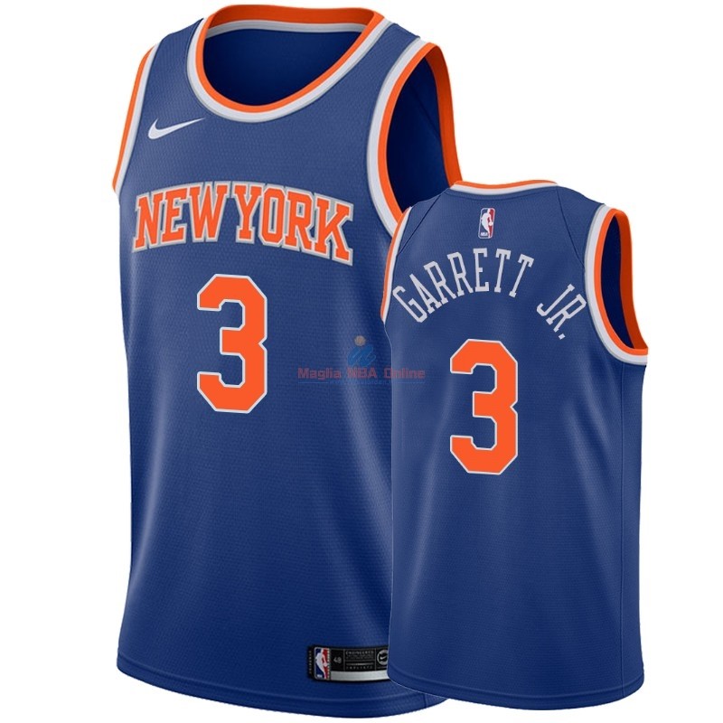 Acquista Maglia NBA Nike New York Knicks #3 Billy Garrett Jr. Blu Icon 2018-19