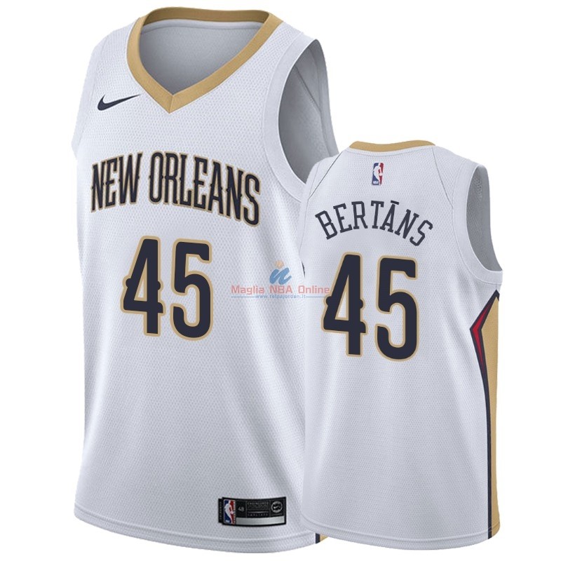 Acquista Maglia NBA Nike Nike New Orleans Pelicans #45 Dairis Bertans Bianco Association 2018-19