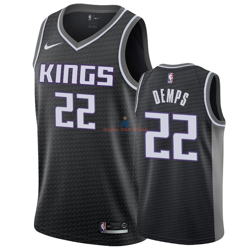 Acquista Maglia NBA Nike Sacramento Kings #22 Cody Demps Nero Statement 2018-19