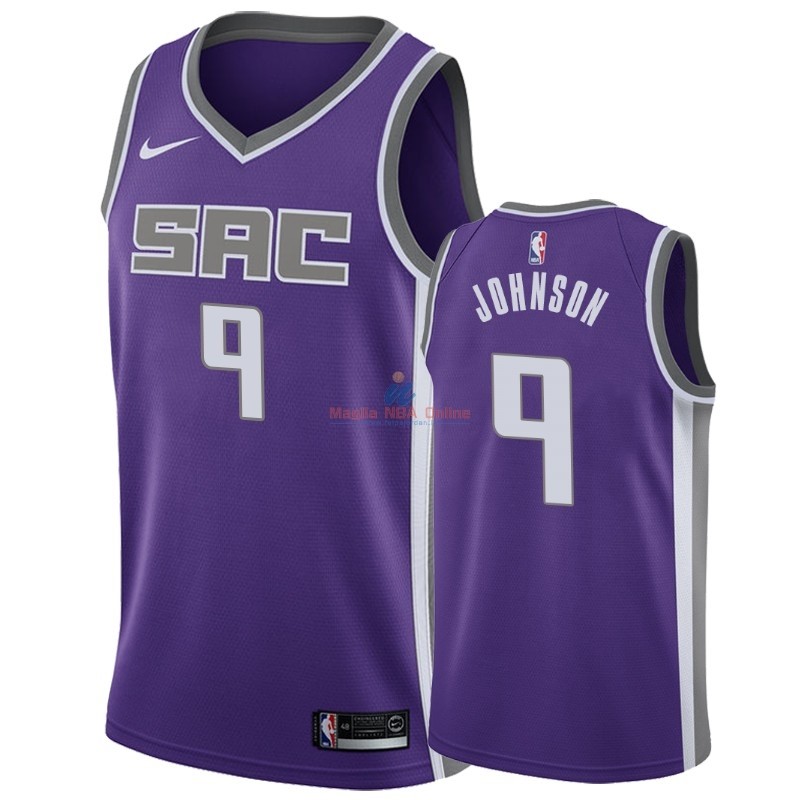 Acquista Maglia NBA Nike Sacramento Kings #9 B.J. Johnson Porpora Icon 2018-19
