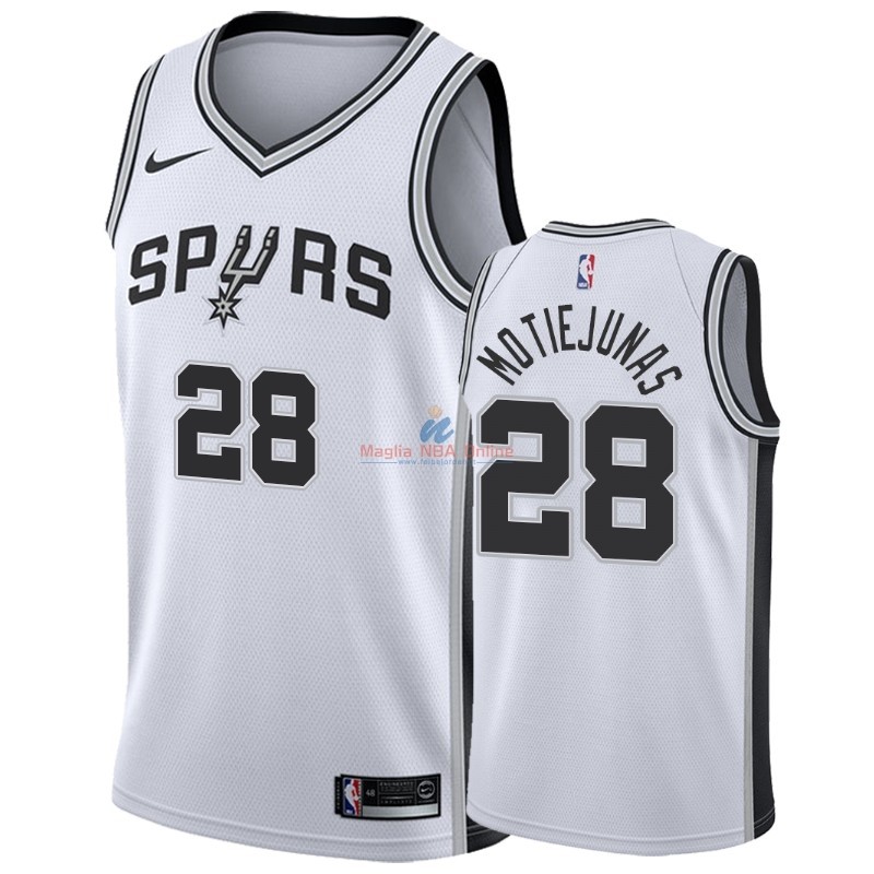 Acquista Maglia NBA Nike San Antonio Spurs #28 Donatas Motiejunas Bianco Association 2018-19