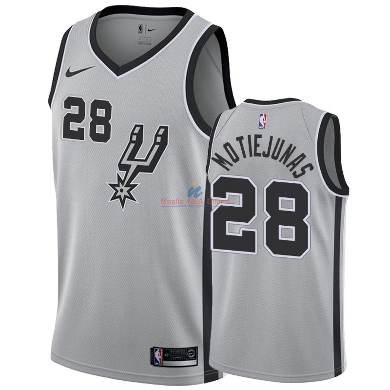 Acquista Maglia NBA Nike San Antonio Spurs #28 Donatas Motiejunas Grigio Statement 2018-19