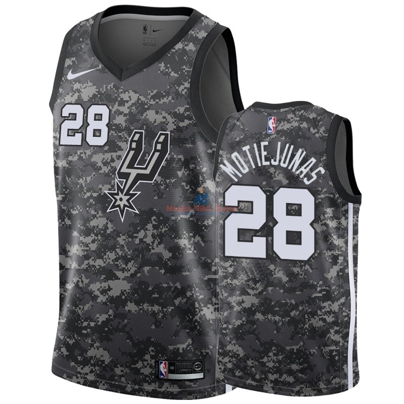 Acquista Maglia NBA Nike San Antonio Spurs #28 Donatas Motiejunas Nero Città 2018-19