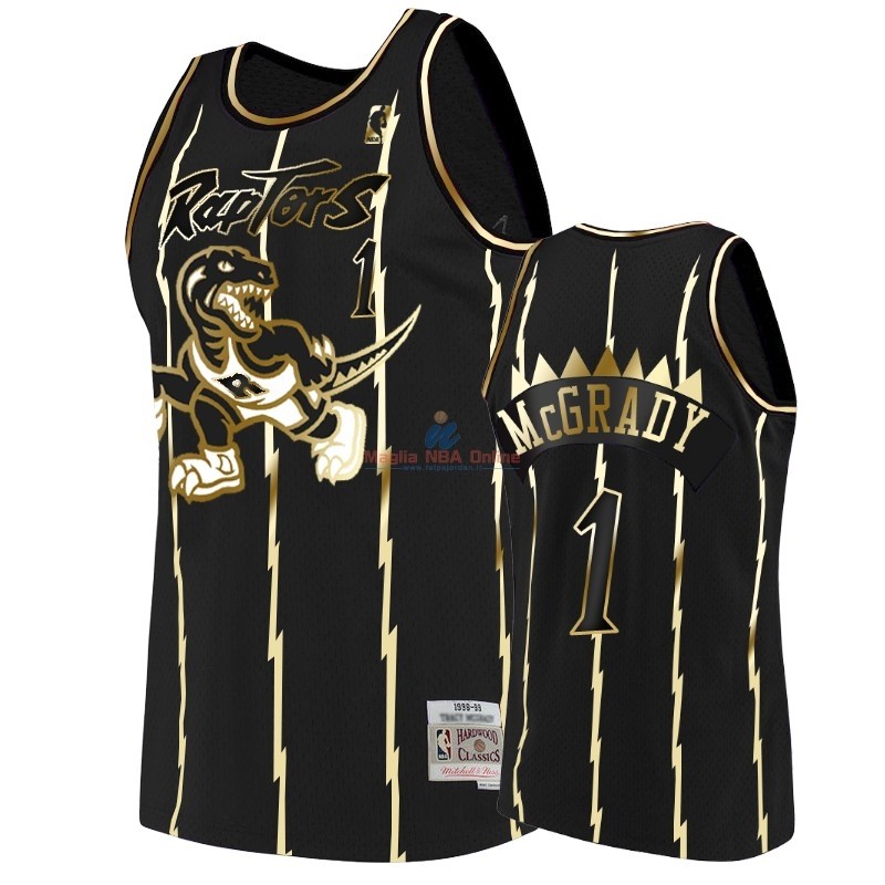 Acquista Maglia NBA Nike Toronto Raptors #1 Tracy McGrady Oro Edition