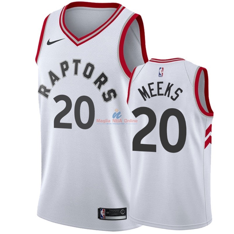 Acquista Maglia NBA Nike Toronto Raptors #20 Jodie Meeks Bianco Association 2018-19