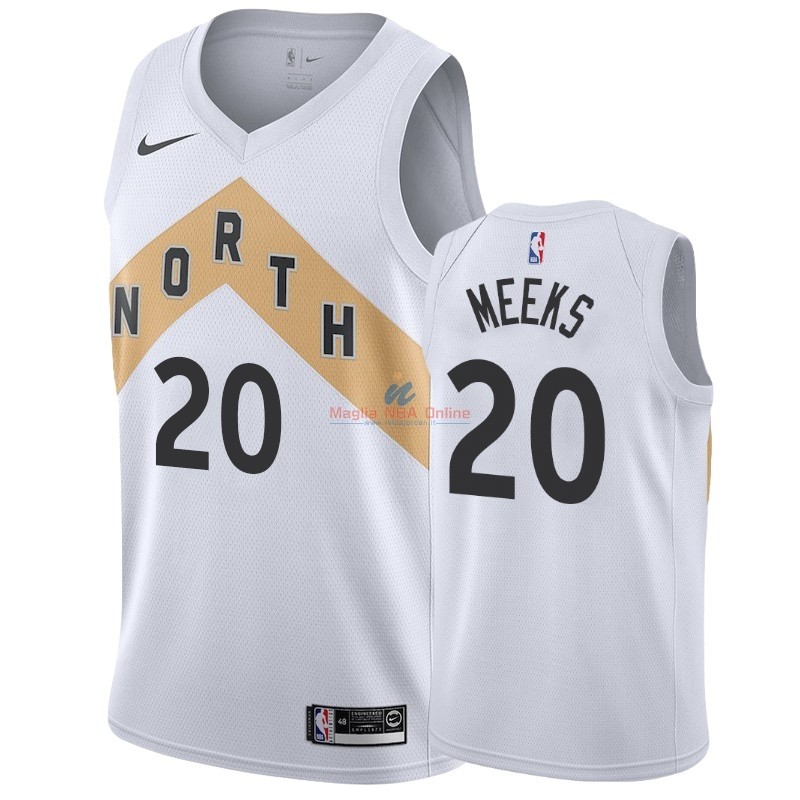 Acquista Maglia NBA Nike Toronto Raptors #20 Jodie Meeks Bianco Città 2018-19