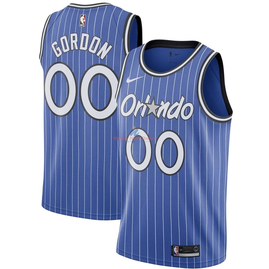 Acquista Maglia NBA Orlando Magic #0 Aaron Gordon Blu Hardwood Classics