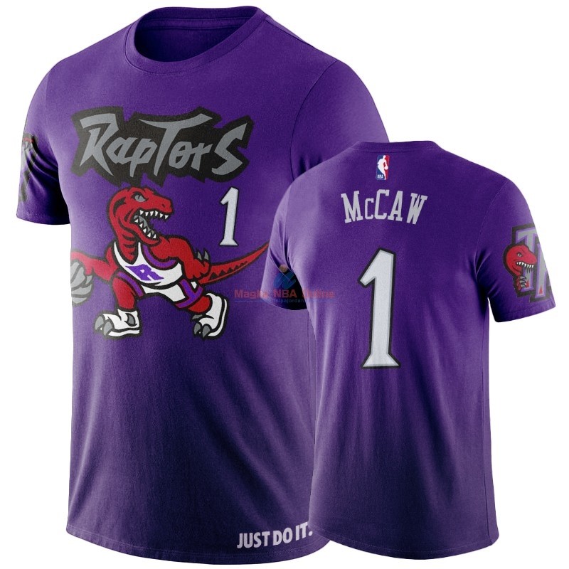 Acquista Maglia NBA Toronto Raptors Manica corta #1 Patrick McCaw Porpora Hardwood Classic