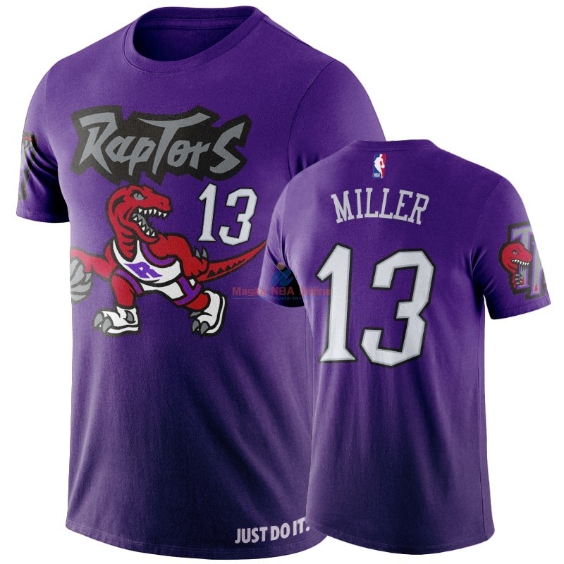 Acquista Maglia NBA Toronto Raptors Manica corta #13 Malcolm Mille Porpora Hardwood Classic