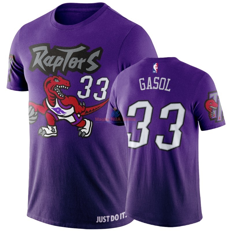 Acquista Maglia NBA Toronto Raptors Manica corta #33 Marc Gaso Porpora Hardwood Classic