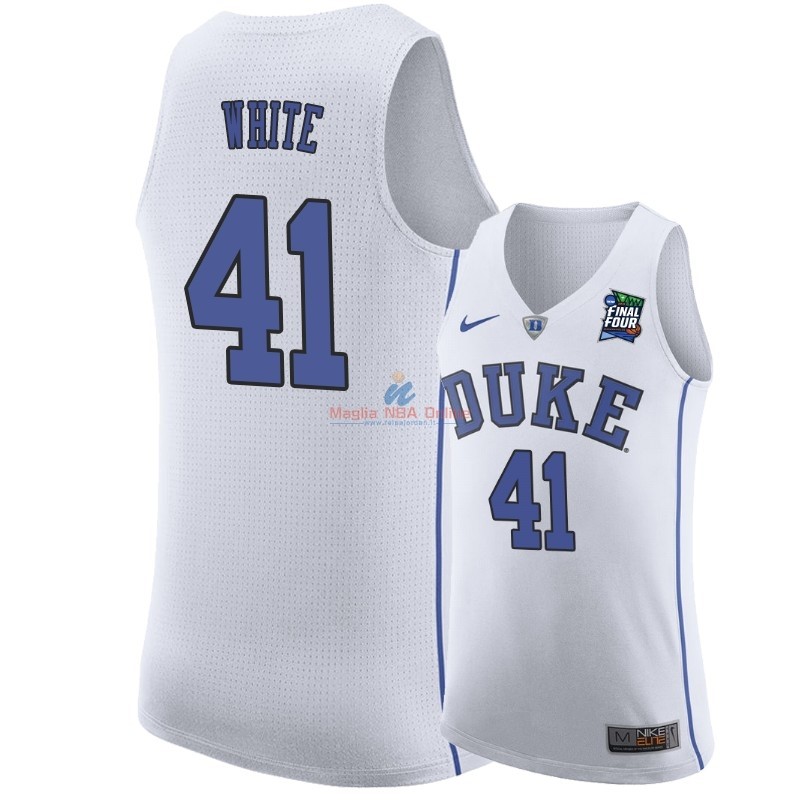 Acquista Maglia NCAA Duke #41 Jack White Bianco 2019