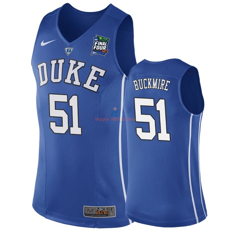 Acquista Maglia NCAA Duke #51 Mike Buckmire Blu 2019